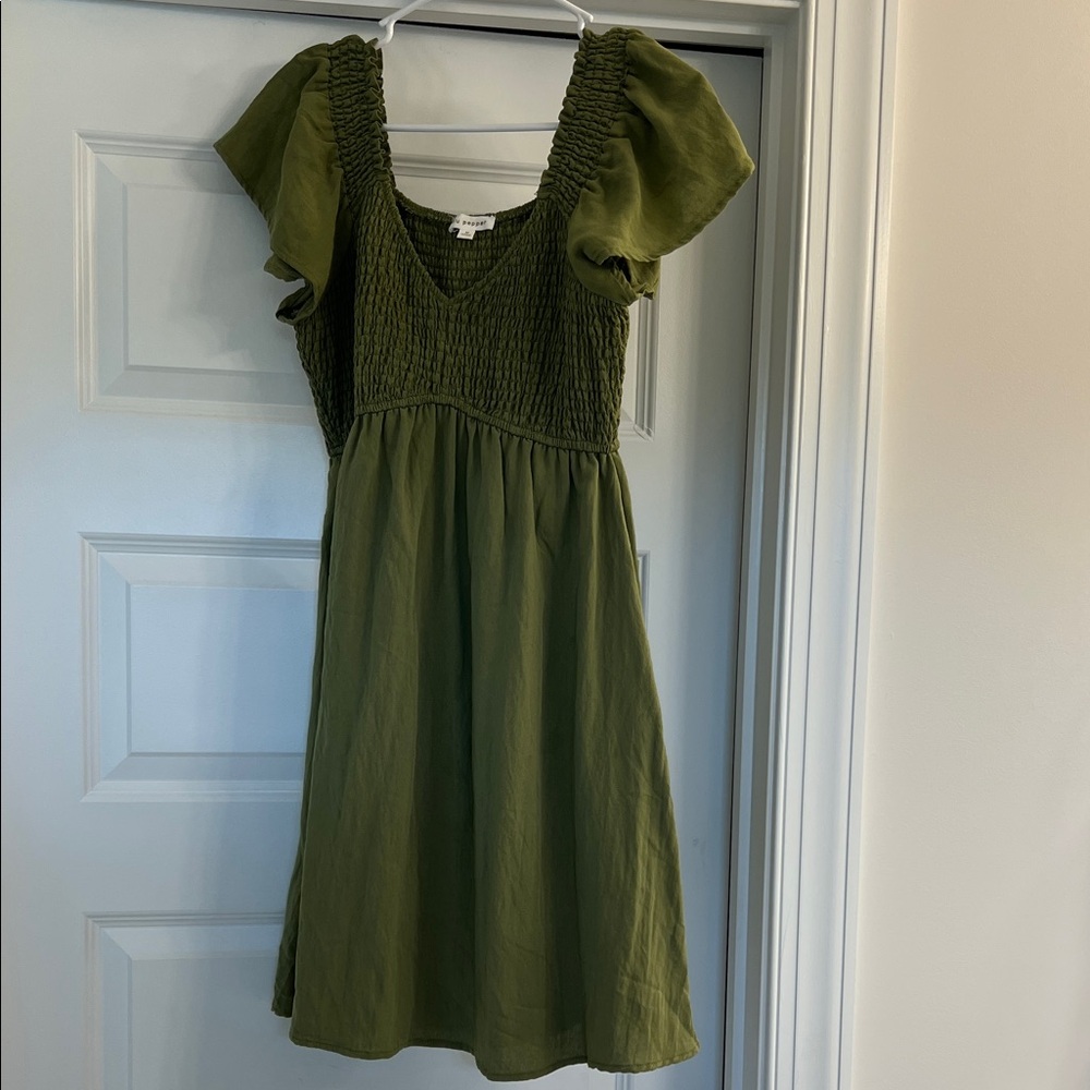 Blu Pepper Olive Mini Dress